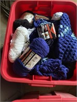 3 totes of yarn