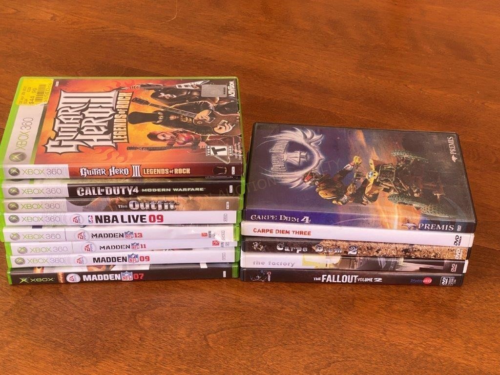 XBox 360 Games & DVDs