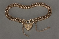 9ct Gold Ladies Bracelet with Locket,