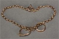 9ct Gold Bracelet with Ring Charms,