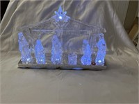 Musical plastic nativity scene 15.5” x 10” x 3.5"