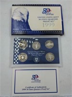1999 US Mint proof set coins state quarters