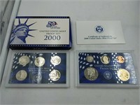 2000 US Mint proof set coins