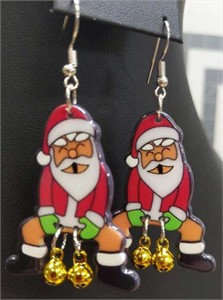 Santa with balls earrings