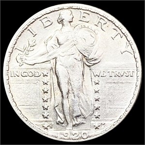 1920-S Standing Liberty Quarter NEARLY