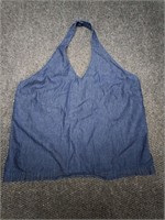 Faded Glory denim halter top, size XL