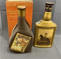 2 Vintage Jim Beam’s Choice Decanter Bottles