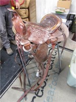 red ranger horse saddle w/stand