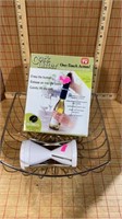 Wire basket and wine cork remover
