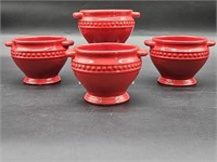 (4) Emeril Red Stoneware Soup Bowls