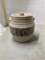 1950s Red Wing - Sponge ware Barrel cookie jar