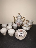 Vintage Handpainted Tea Set marked YKT