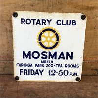 Original Rotary Club Mosman/Taronga Zoo Enamel Sig