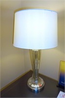 Crackled Silver Glass Table Lamps (Pair)