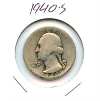1940-S Washington Silver Quarter