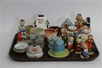 LOT OF ANTIQUES FIGURINES, CREAM AND SUAGR,