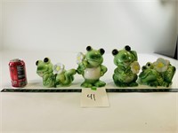 4pcs ceramic frog banks