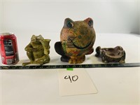 Ceramic frog soap dish, bank, decor