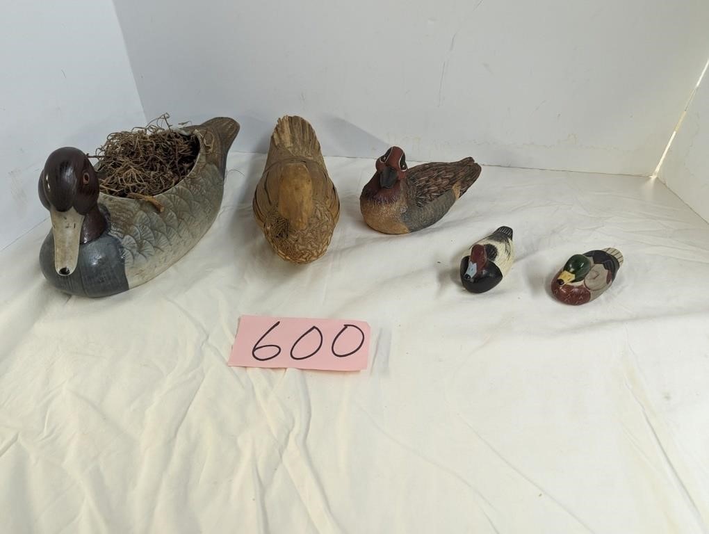 Painted and Carved Duck Lot