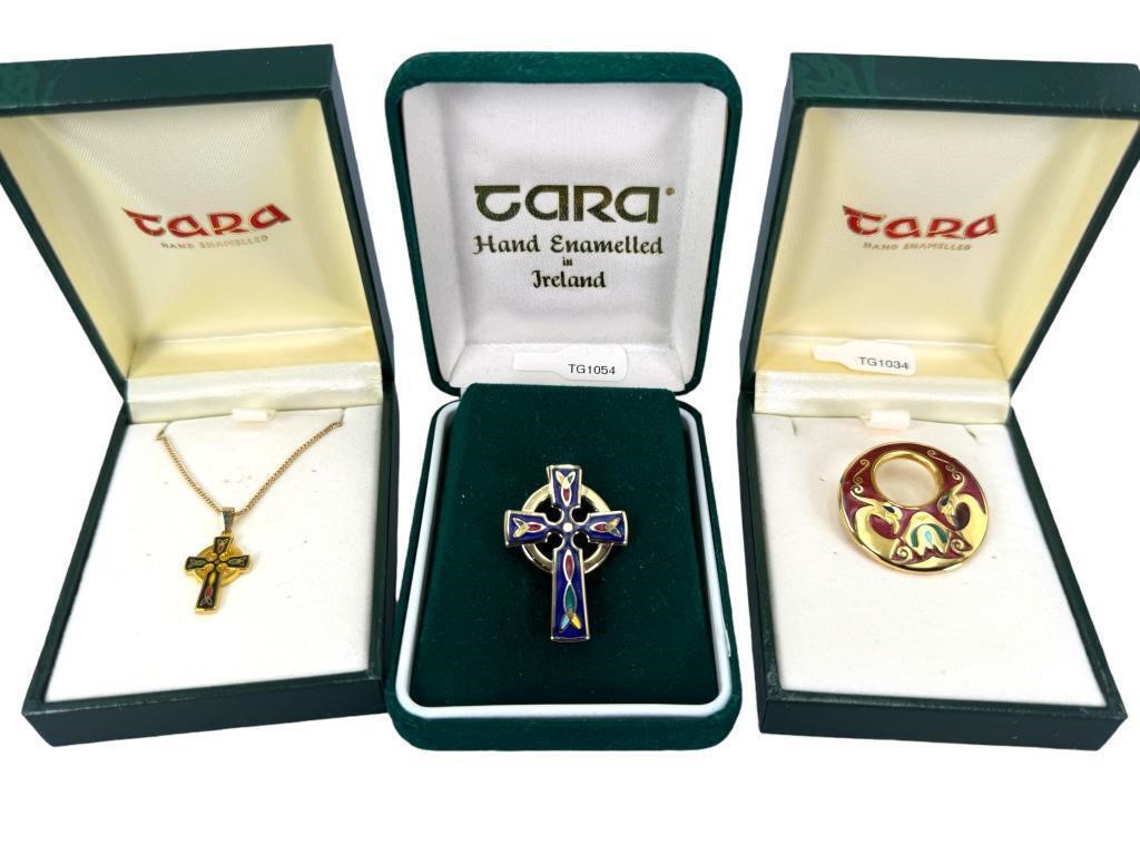 3 TARA Ireland Enameled Jewelry