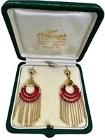 18k Middle Eastern Dangle Earrings