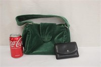 Vintage Etienne Aigner Wallet w/ Velvet Look Purse