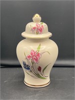Japanese Ginger Jar with Iris Flower Design