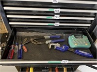 PIPE WRENCH, LABELER, SCREW DRIVERS