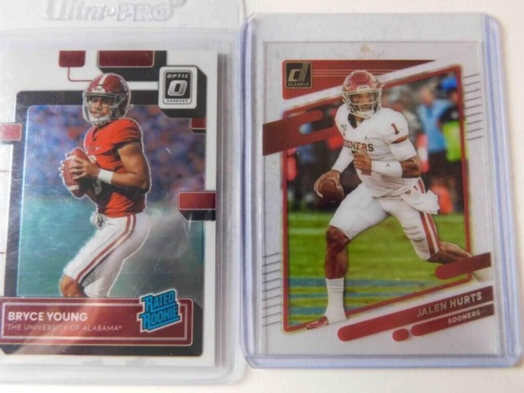 Jalen Hurts & Bryce Young college cards