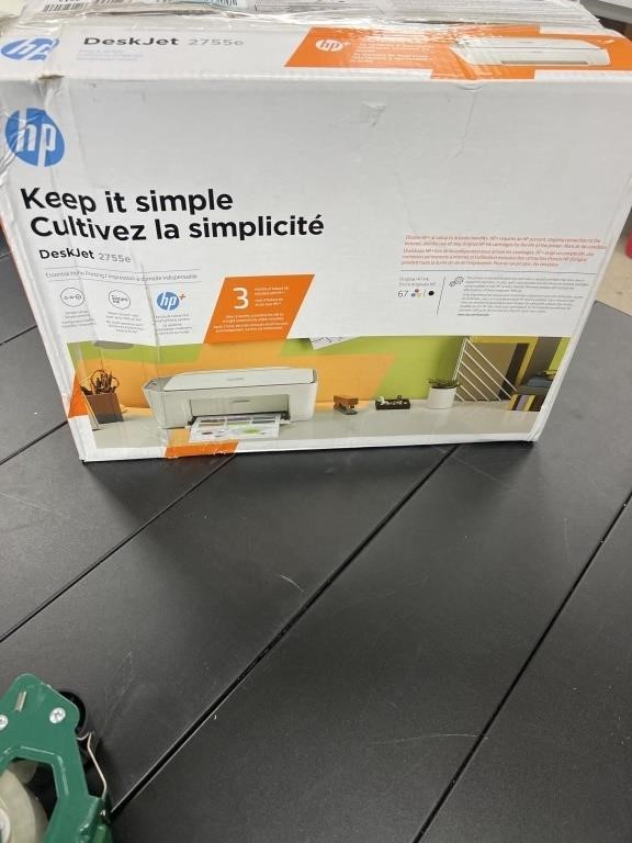 HP desk jet 2755E comes with 2 ink cartridges