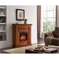 Bold Flame 38in Wall Electric Fireplace  Oak