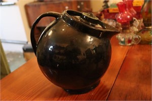 Black ball pitcher with lid