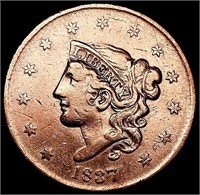 1837 Braided Hair Large Cent NEARLY UNCIRCULATED