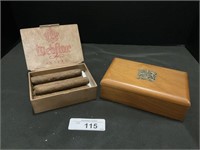 Queen Victoria Wooden Box, Webstar Mini Cigars.
