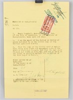 Saskatchewan 50 Cents Stamp Oath Paper