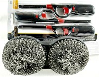 GRILL PRO Brosse ronde double + 3 briquets, neuf