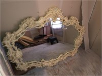 White Carved Mirror (56" W x 45"T)