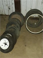 8 tires, 2 w/5 bolt rims