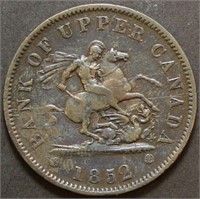 Canada PC-6B5 Bank of Upper Canada 1852 One Penny