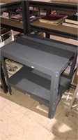 Heavy duty metal work table with shelf below, 24