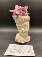 Vintage Head Vase-Glamour Girl USA