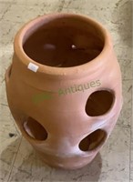 Larger size strawberry pottery crocks measures