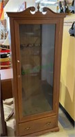 Vintage glass front gun cabinet with space for