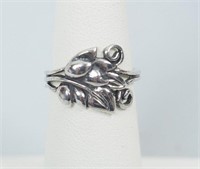 Sterling Silver Leaf Ring