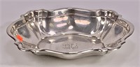 Sterling silver bread tray, shaped edge, Reed &