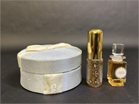 Lady Caron Perfume, Gold Hue Atomizer Bottle