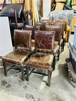 8 leather Restoration Hardware chairs