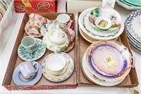 (2) Flats of Cups & Saucers, Bowls, Decorative