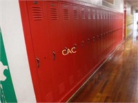 22'x60" Row Of Red Lockers