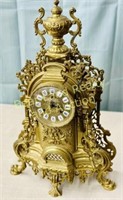 IMPERIAL ITALY BRASS AND FRANZ MANTLE CLOCK